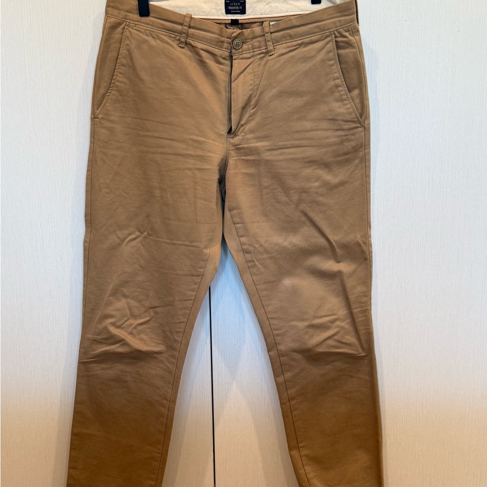 Men's J Crew ‘Broken In’ Straight Chino Pants 31x32
